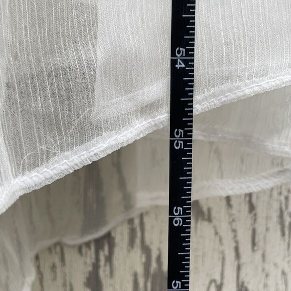 Long Evening Halter Dress Women’s Sz 2 Pure White Chiffon Satin Prom Wedding - Picture 3 of 16